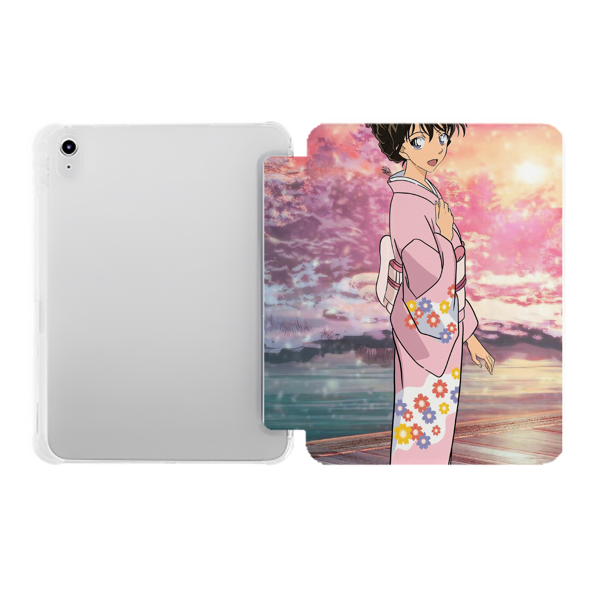 （画像用） 名探偵コナン Detective Conan IPad ケース ペン収納付き 三つ折りスタンド PUレザー×シリコン 対応機種9.5/10.5/10.9インチ